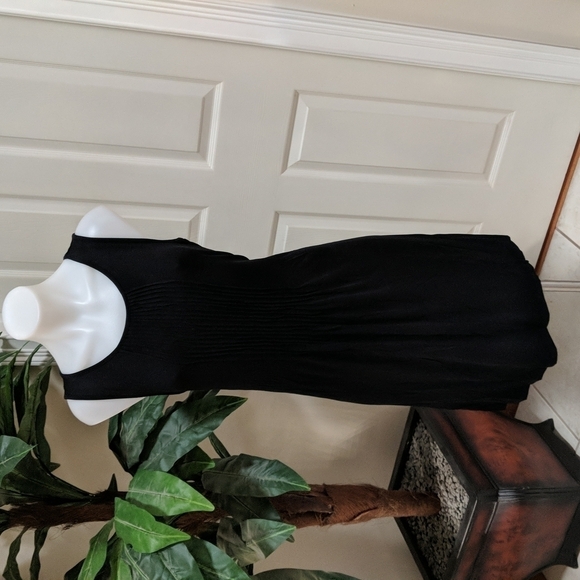 Adrienne Vittadini Women's Black Sleeveless Midi Dress Size Large - Picture 1 of 7